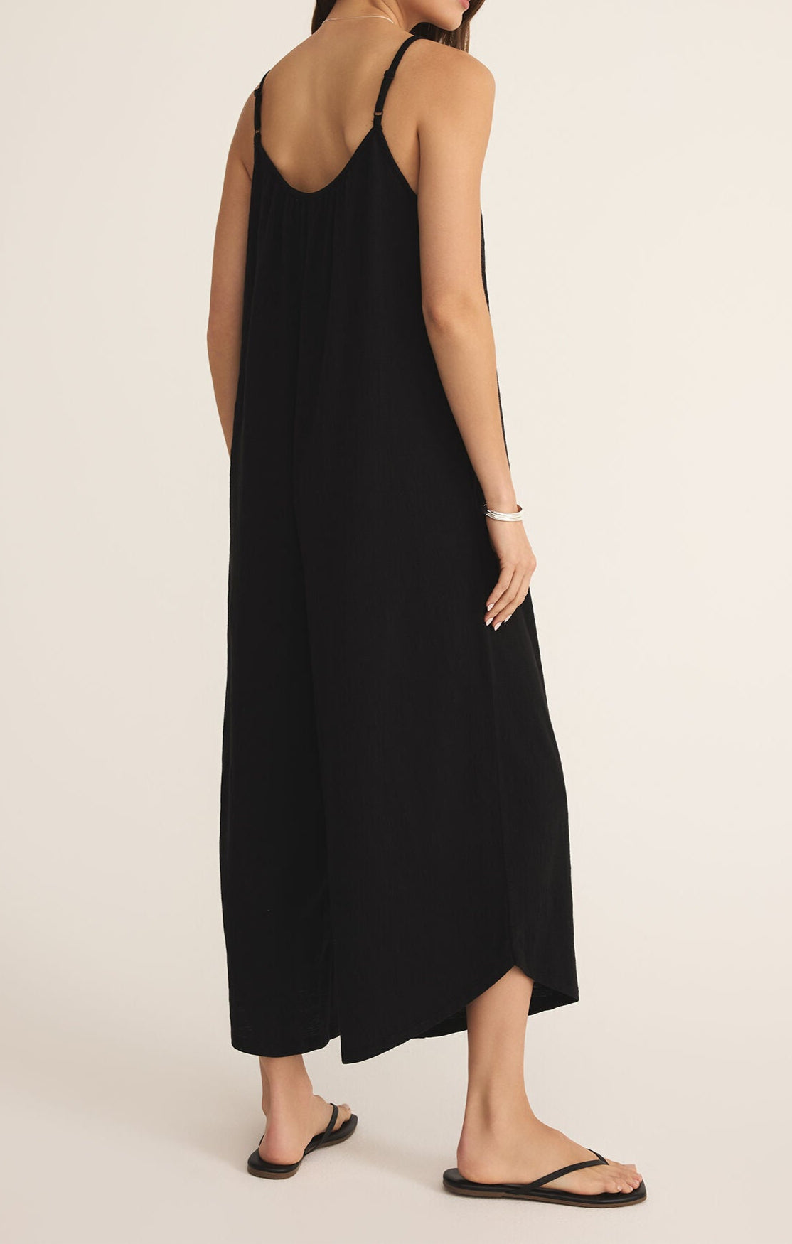 Textured Flare Jumpsuit in Black by Z Supply