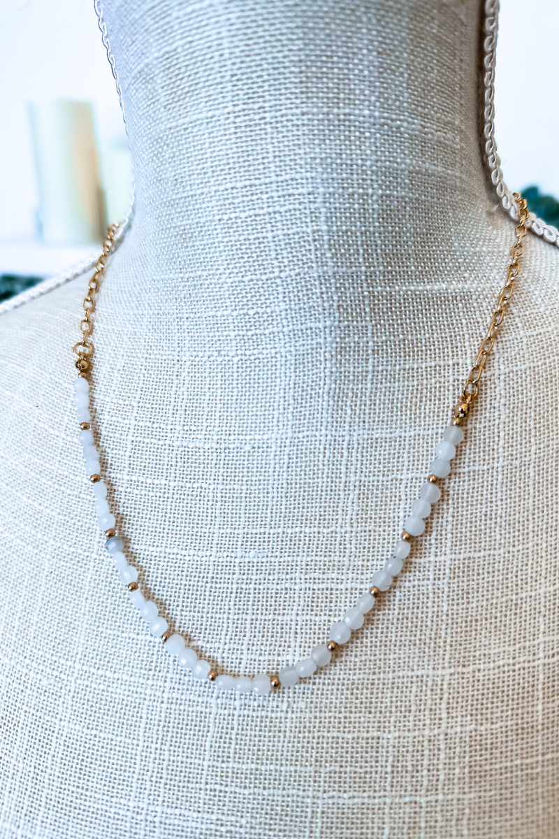 Moondrop Necklace - white ***Final Sale / No returns***