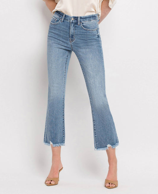 Sylvia High Rise Crop Flare Jeans by Vervet