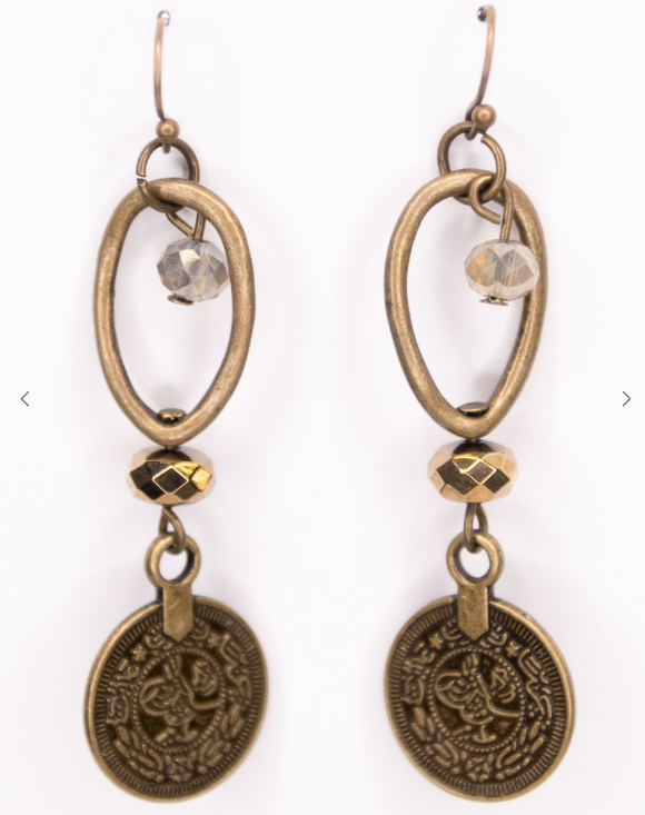 Coin dangle earrings