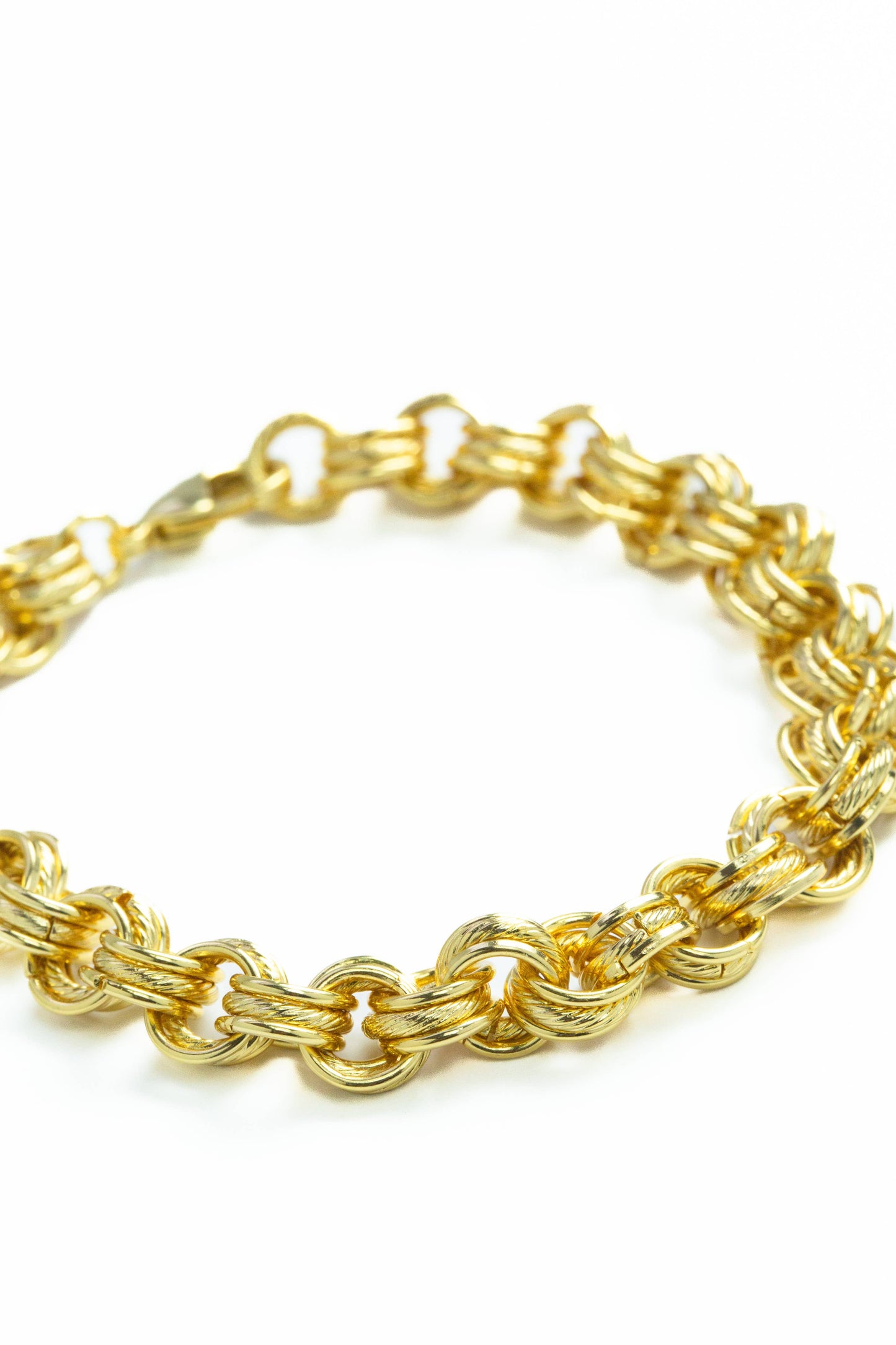 Rope Link Statement Bracelet - gold