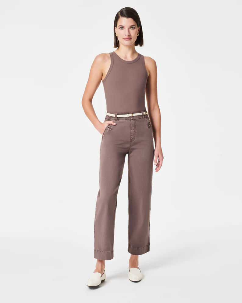 Spanx Razor Ribbed Bodysuit Tank in color smoke