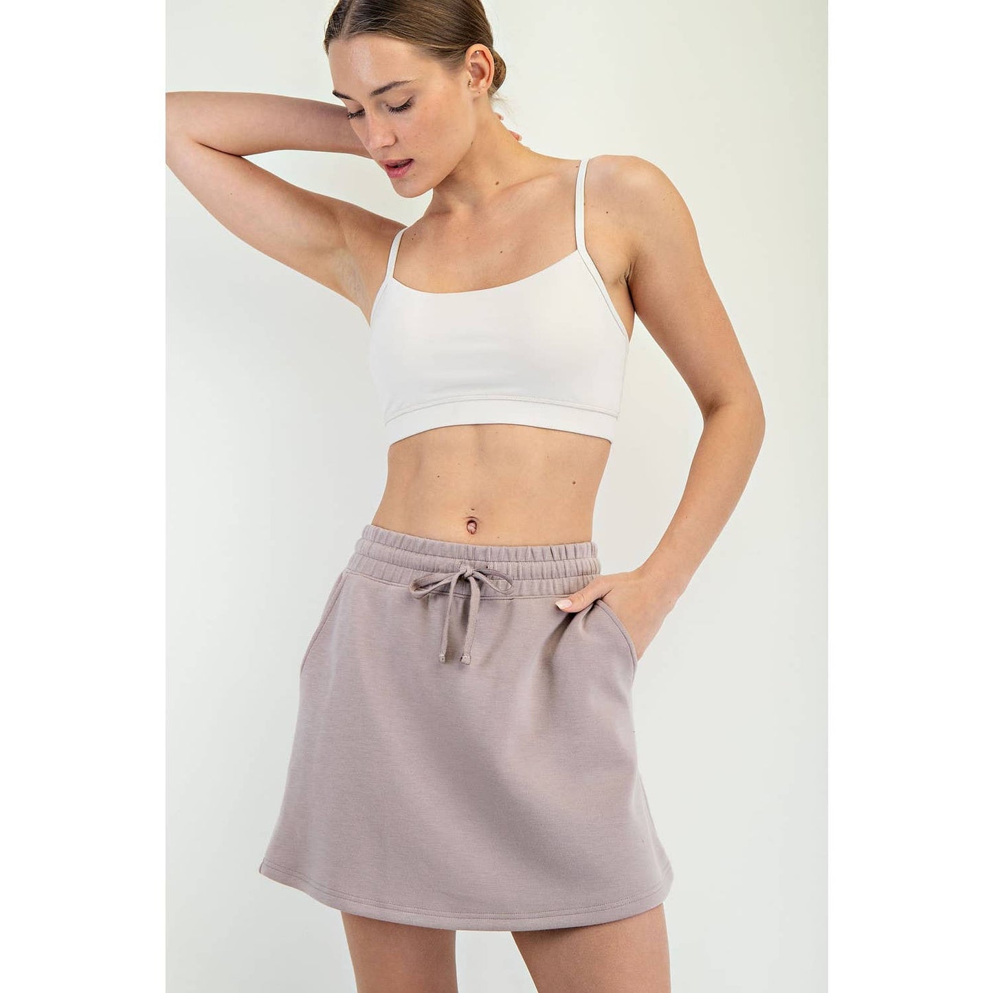 Scuba Skort in Taupe