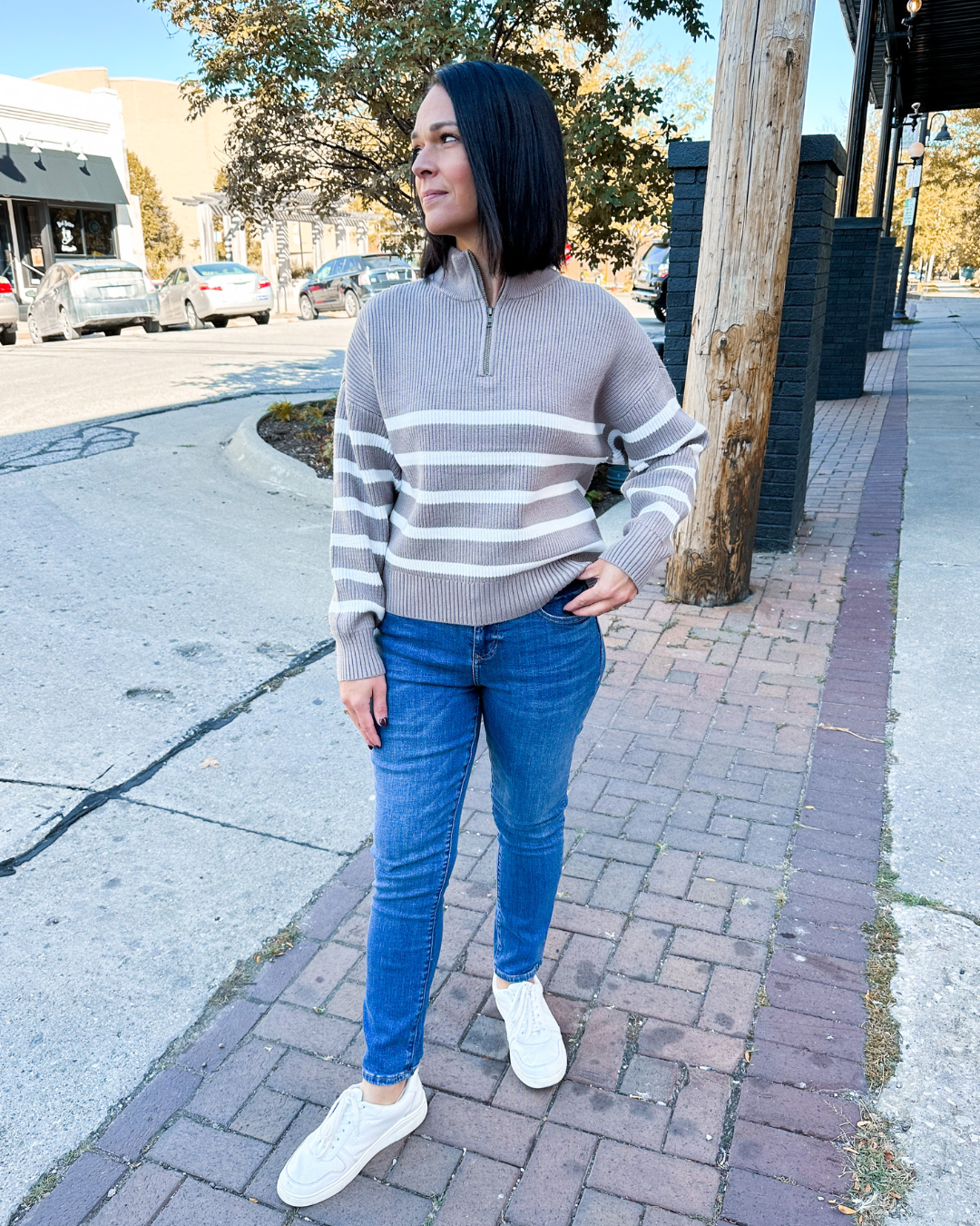 Reece Pullover in Taupe