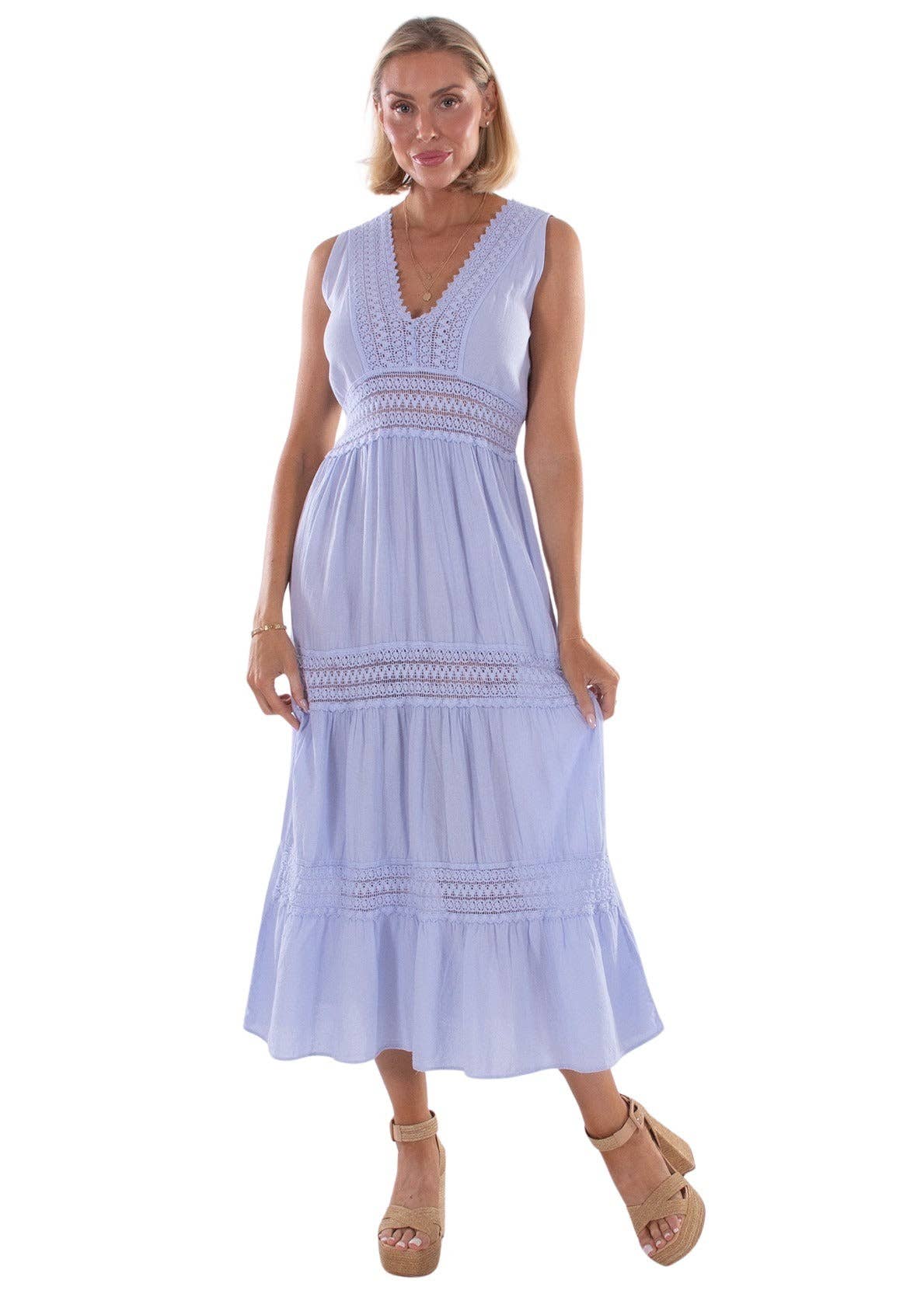Resort Maxi Dress in Sky Blue