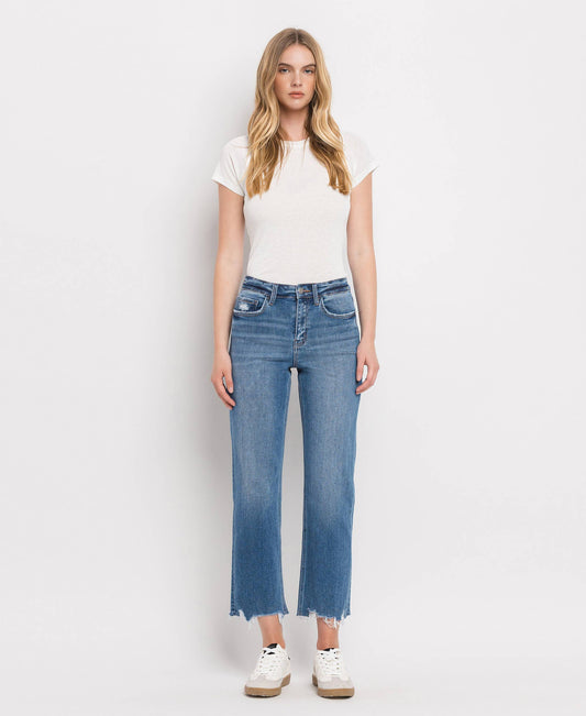 high raise regular straight jeans by vervet 