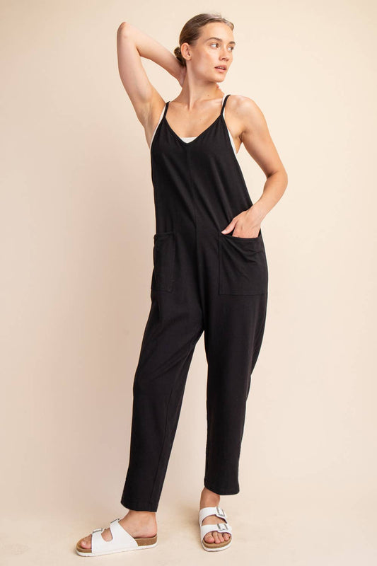 Relaxed Fit Sleeveless Jumpsuit 