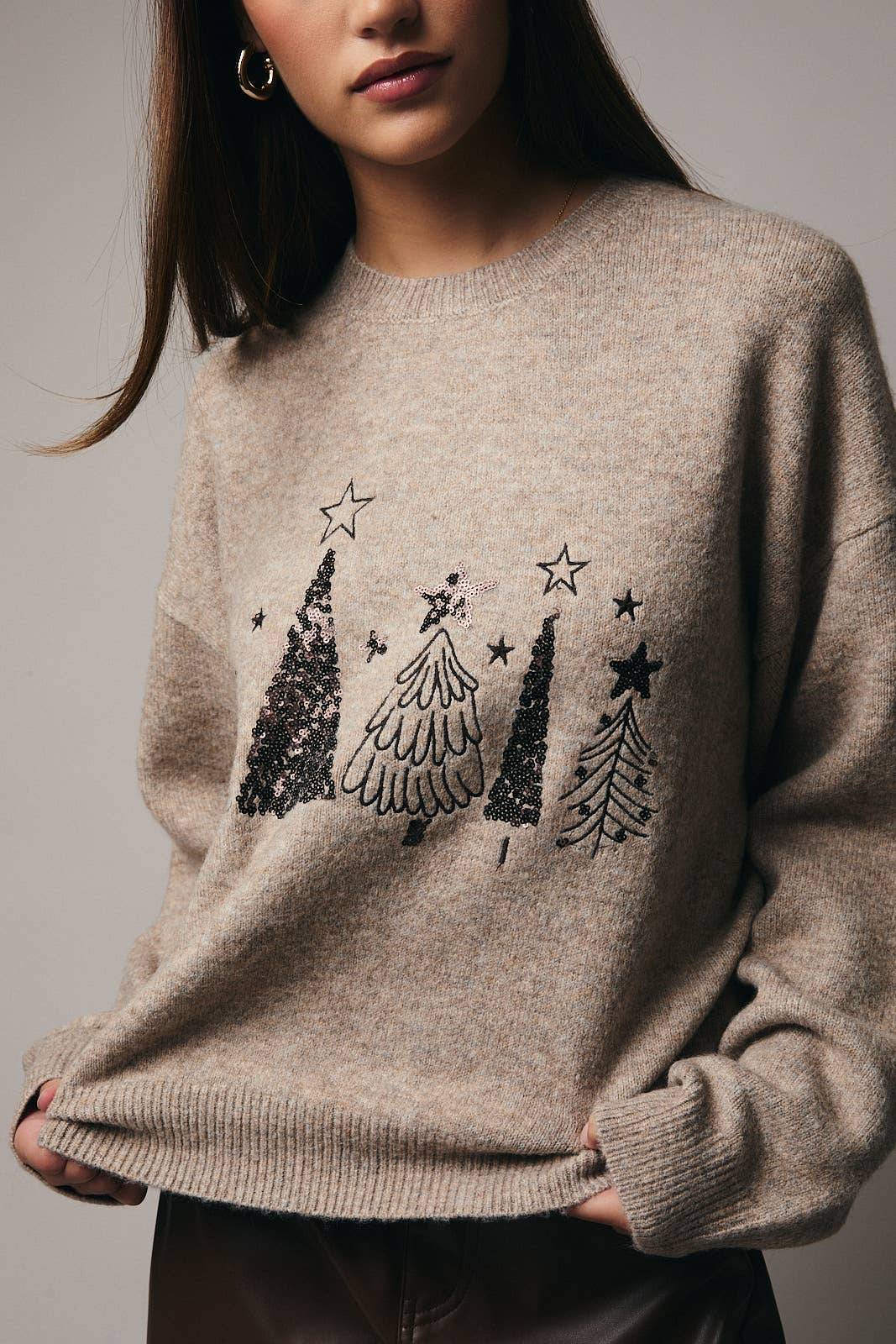 Sequin Tree Sweater