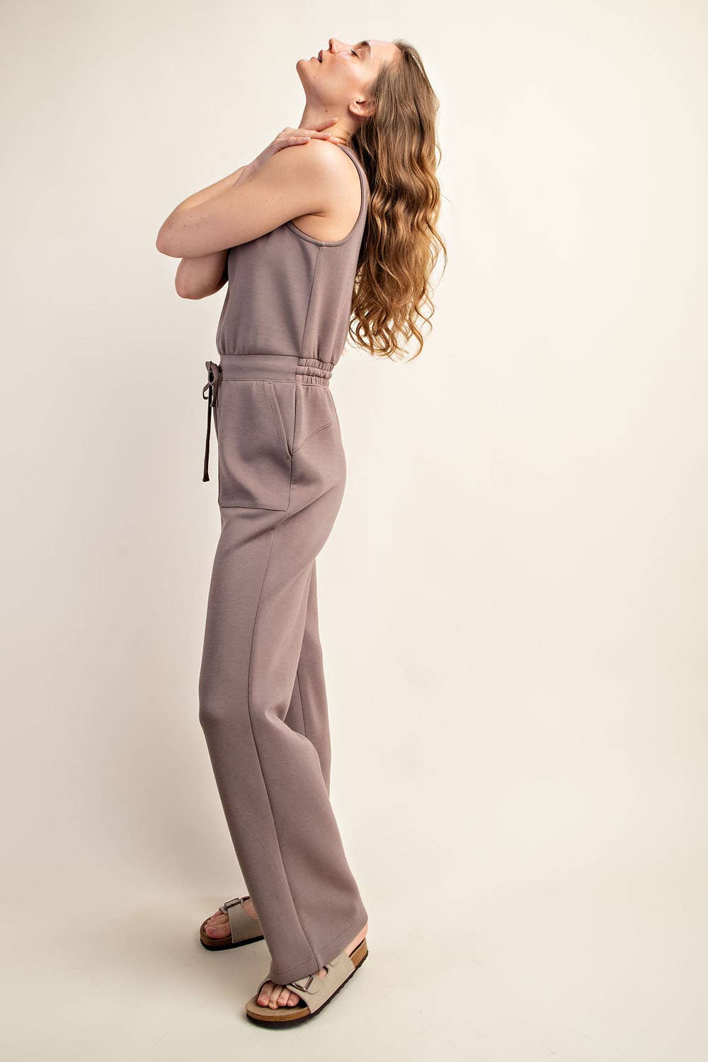 The Goldie Jumpsuit in Mocha