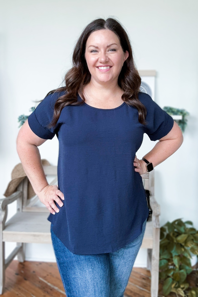 Lydia Top in Navy