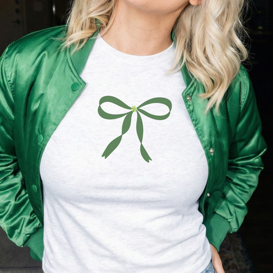 St. Patrick’s Day Green Bow Tee
