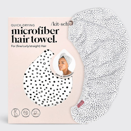 Quick Dry Hair Towel - Micro Dot by KITSCH