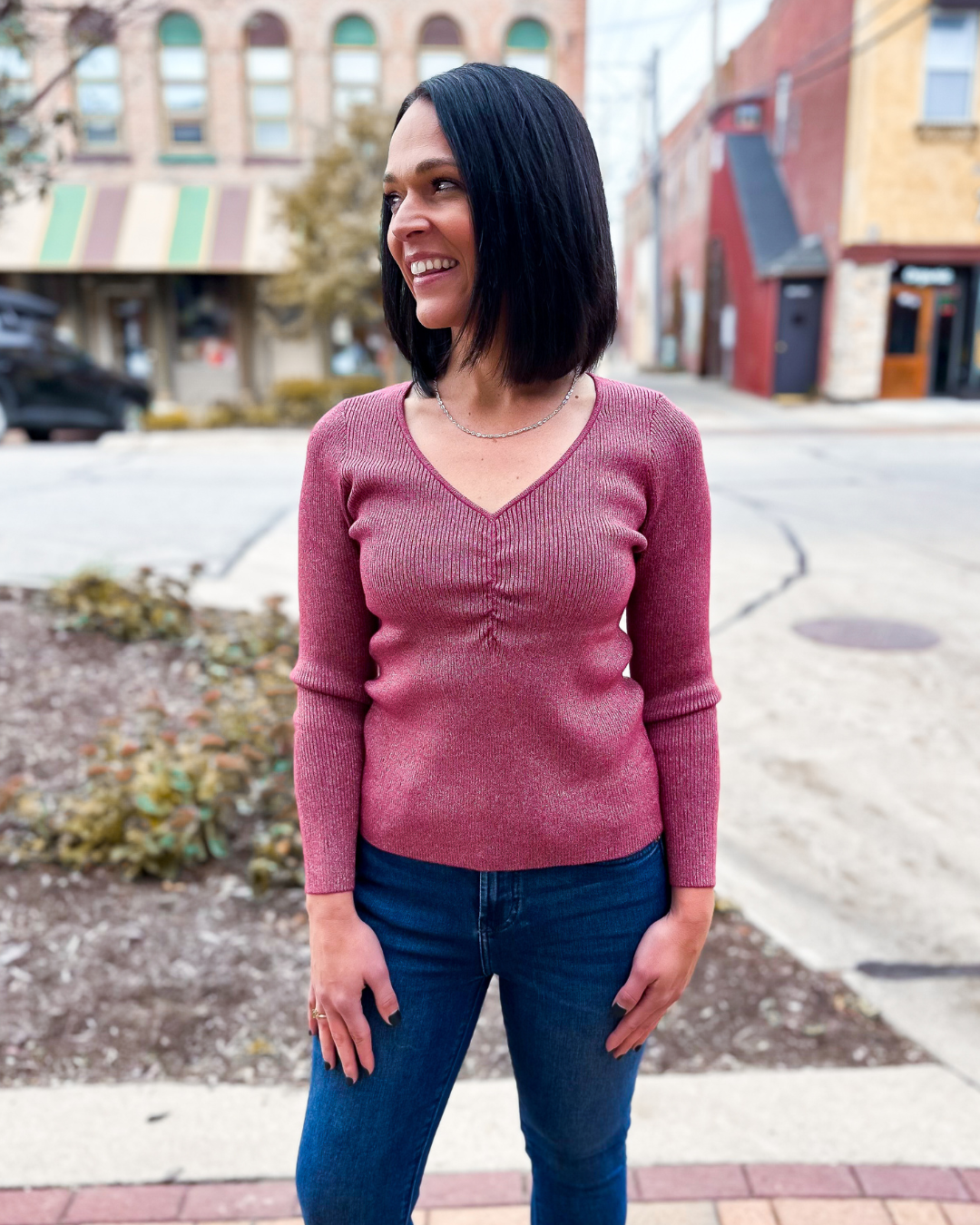 The Everlee Top in Cranberry