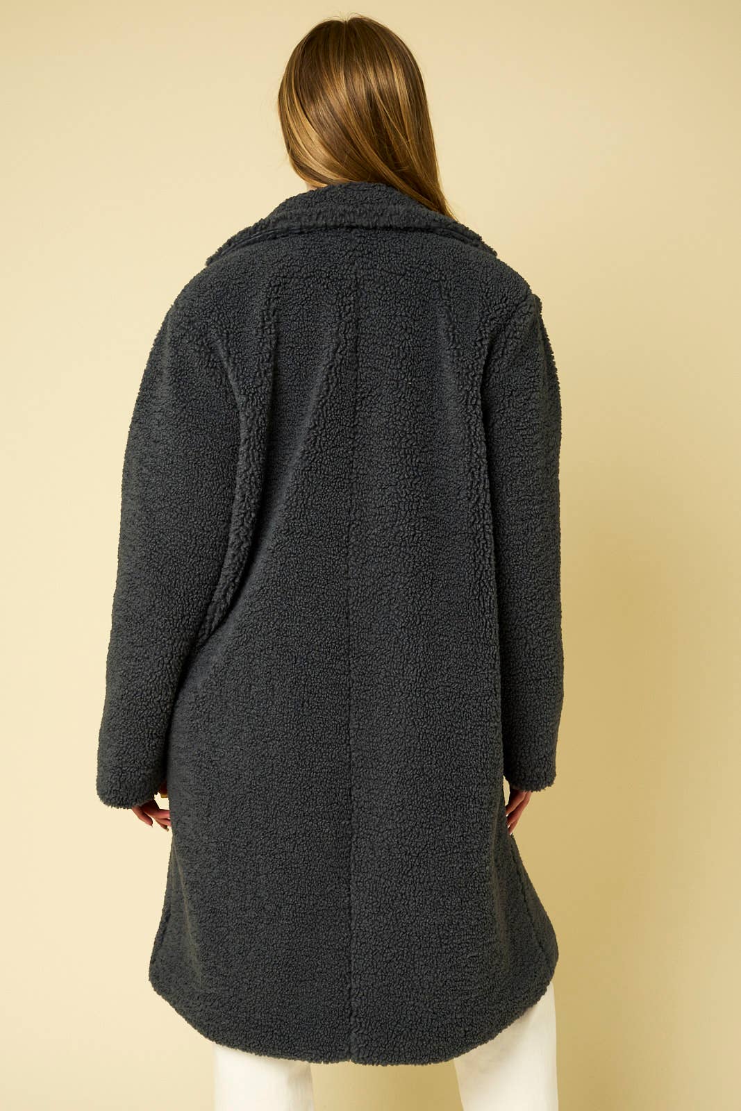 Teddy Oversized Coat in Charcoal