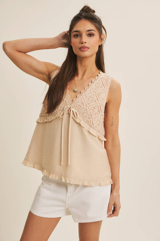 Textured Crochet Tank