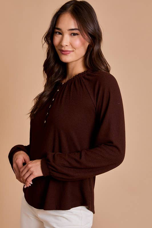 Ivy Top in Brown