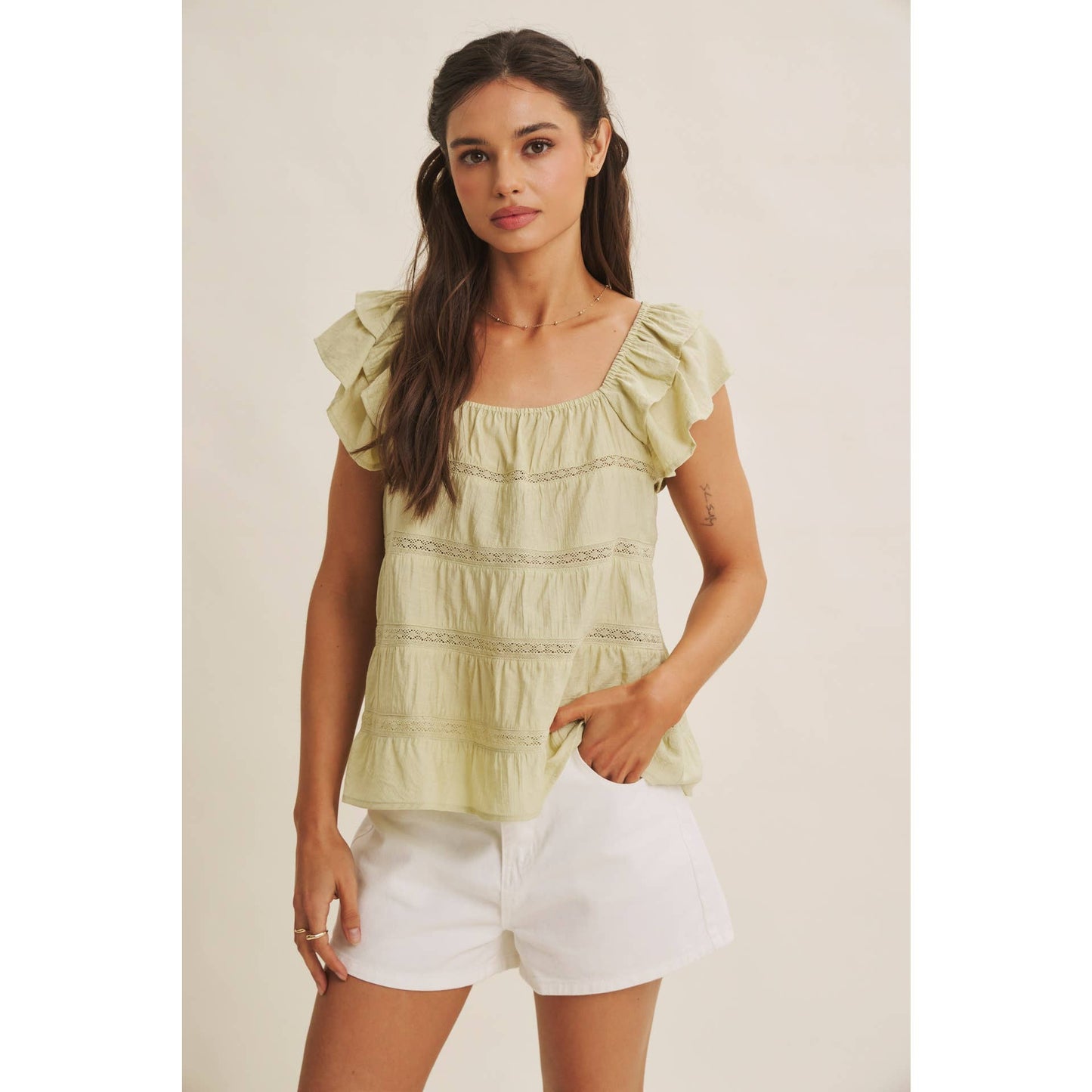 Boho Ruffle Sleeved Top