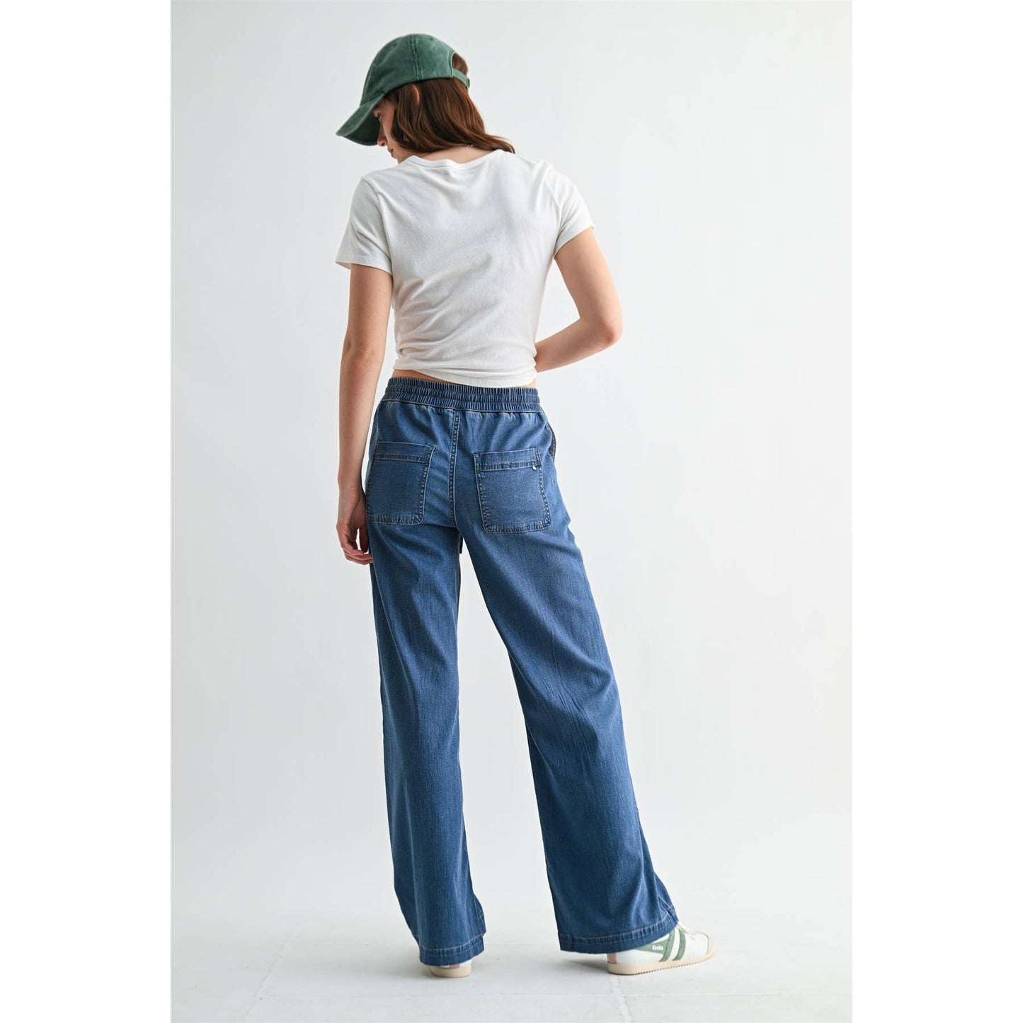 High-Rise Wide Joggers by Mica Denim