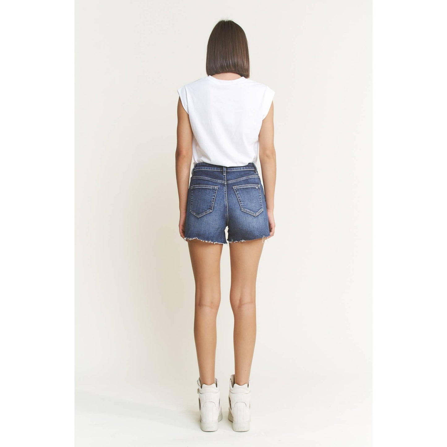 High Rise Shorts by Mica Denim