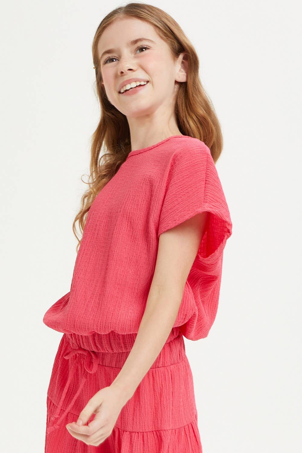 The Addison Top in Hot Pink