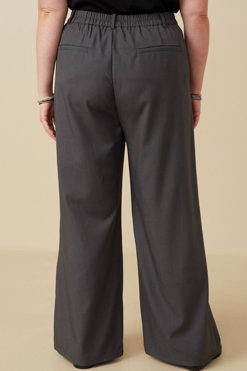 Wide Leg Trousers in Charcoal