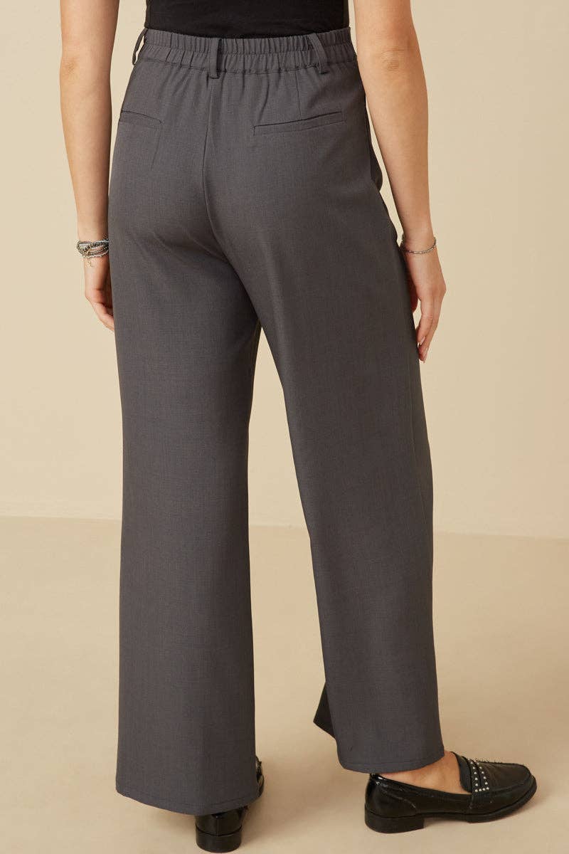 Wide Leg Trousers in Charcoal