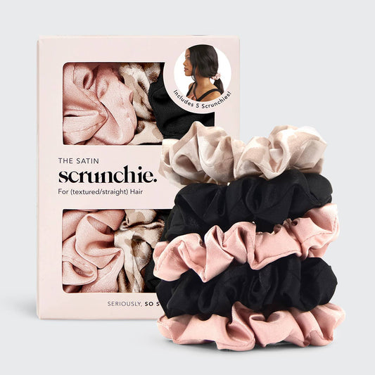 Satin Sleep Scrunchies 5pc - Assorted by KITSCH