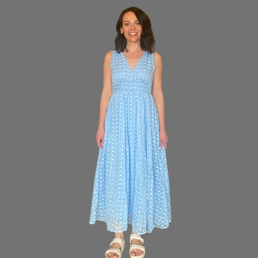 Easter Dress Graduation Dress Blue Maxi Dress Spring Dress Summer Dress 