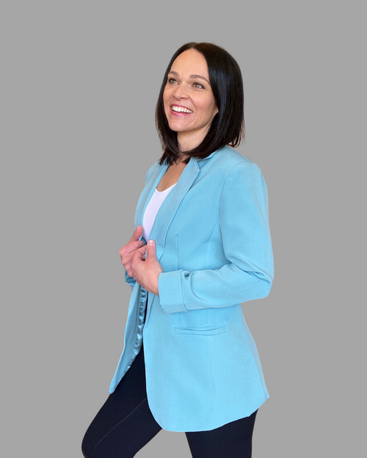 oversized blazer dusty teal