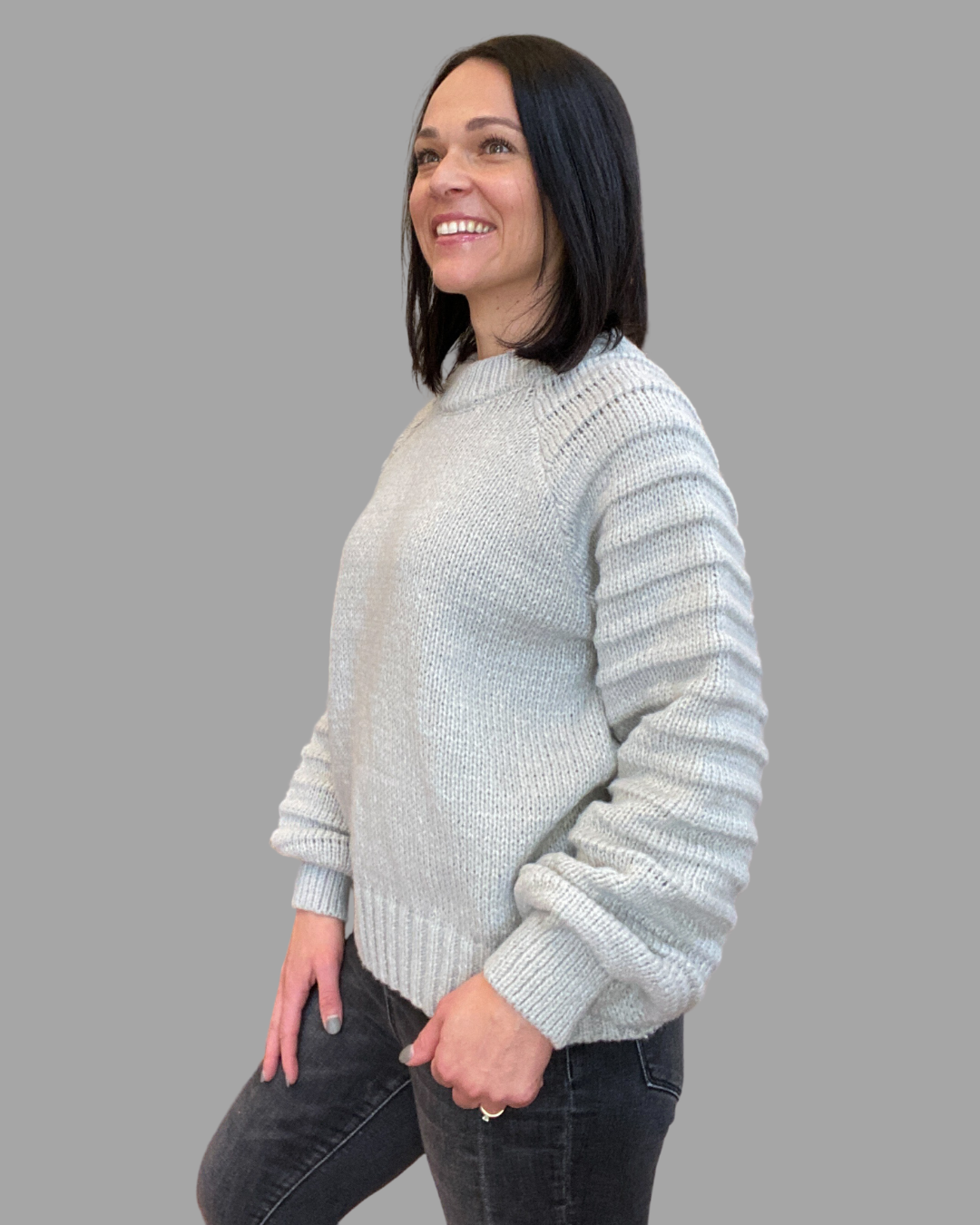 The Fiona Sweater in Gray