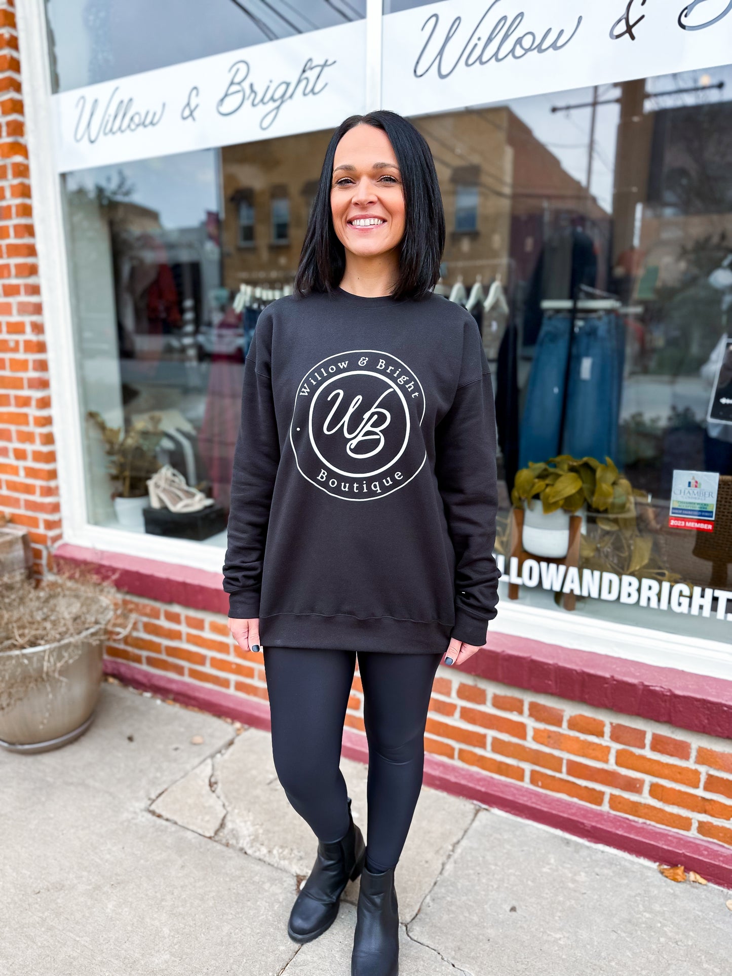 Preorder - Willow & Bright Crewneck Sweatshirt in black