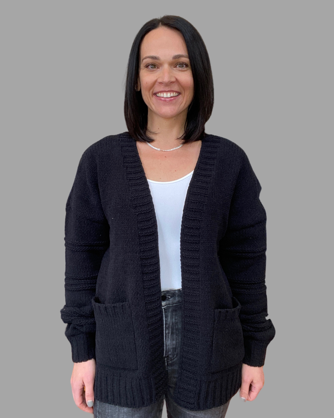The Nova Cardigan in black – Willow and Bright1