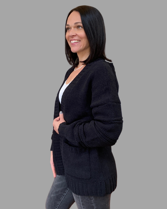 black cardigan 
