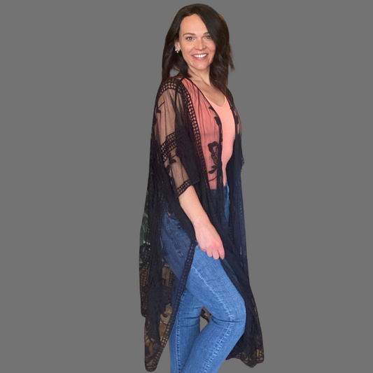kimono Sheer Black 