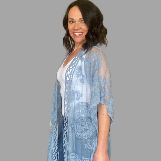 kimono Lace Blue 