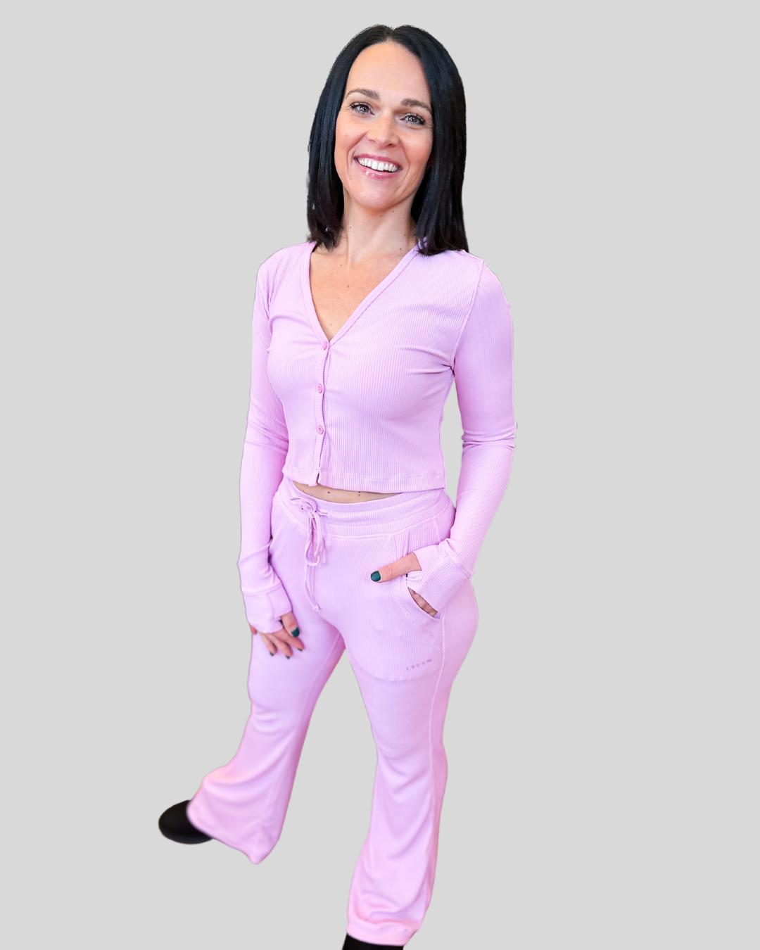 Sky Cardigan in Pink by Cream Yoga