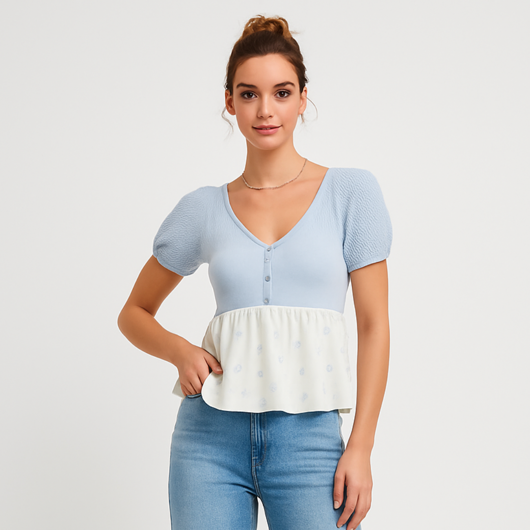 The Cassie Top in Blue