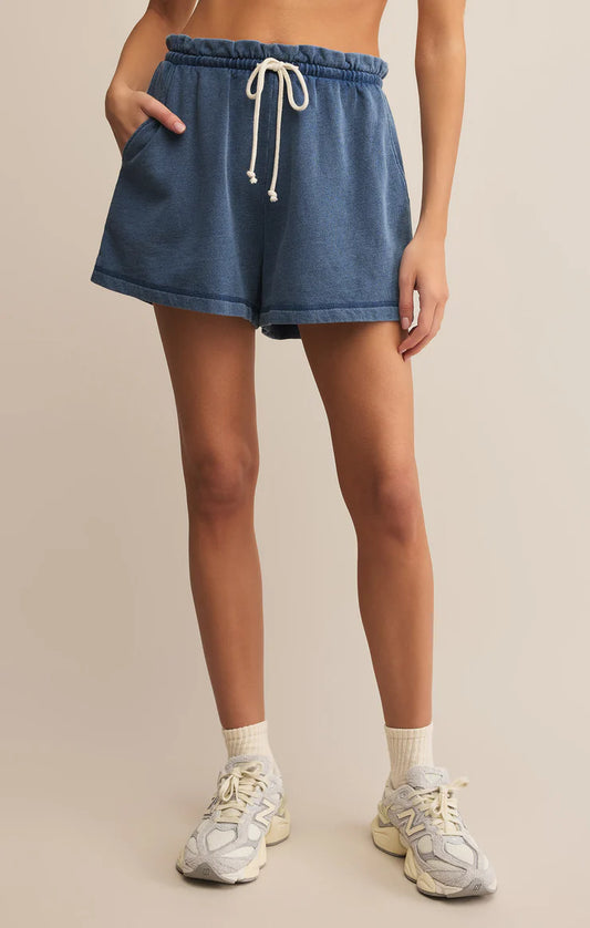 Gael Knit Denim Short in Vintage Indigo by Z Supply
