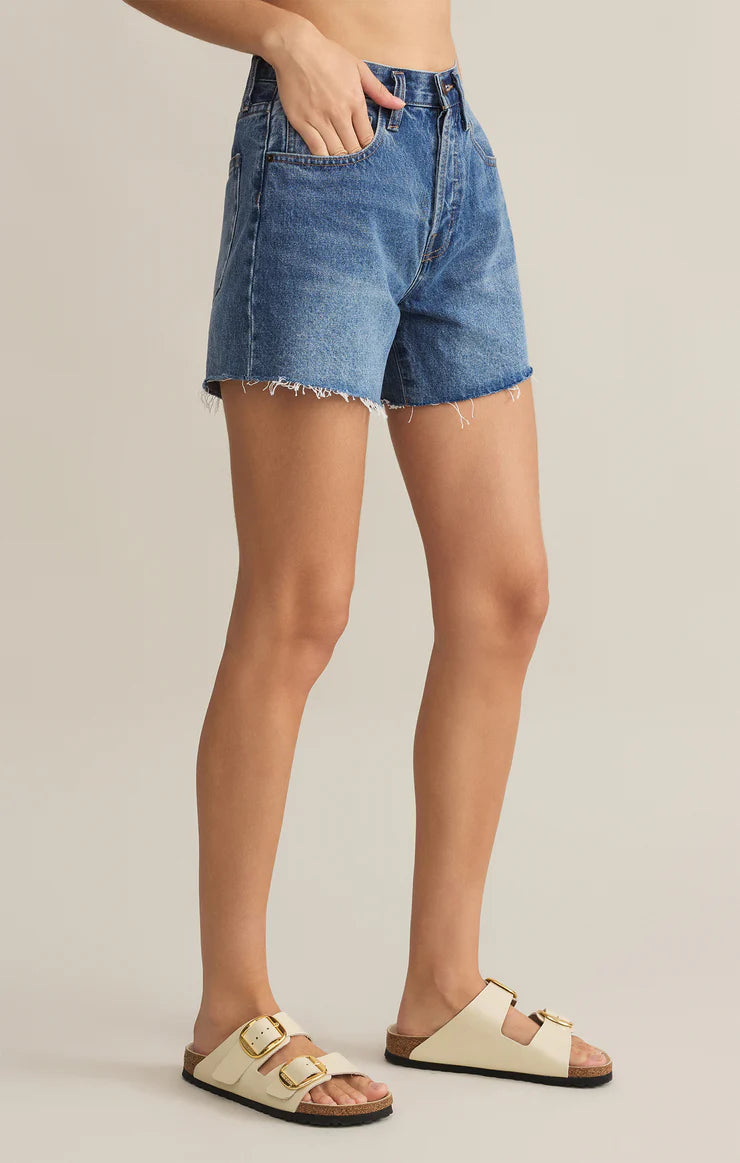 Everyday Hi-Rise Denim Short in Vintage Indigo by Z Supply