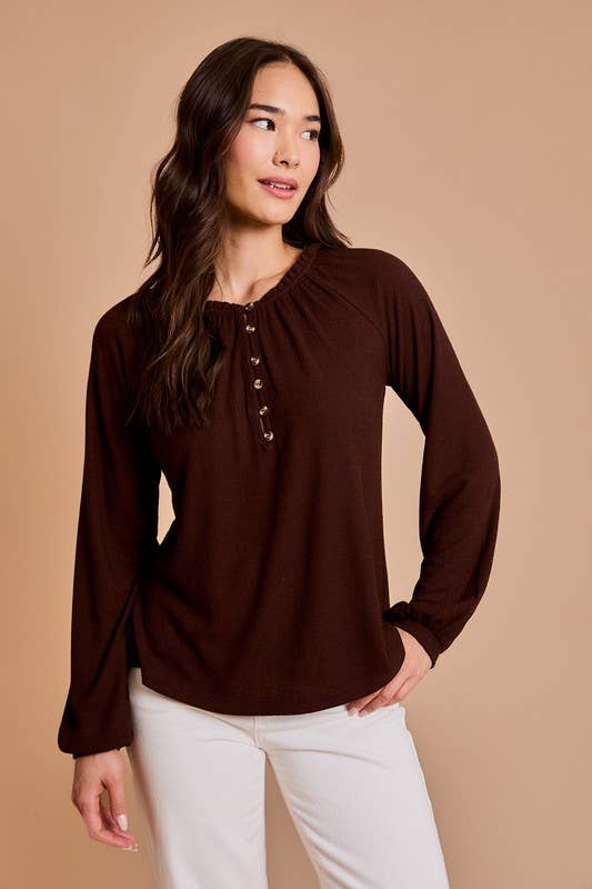 Ivy Top in Brown