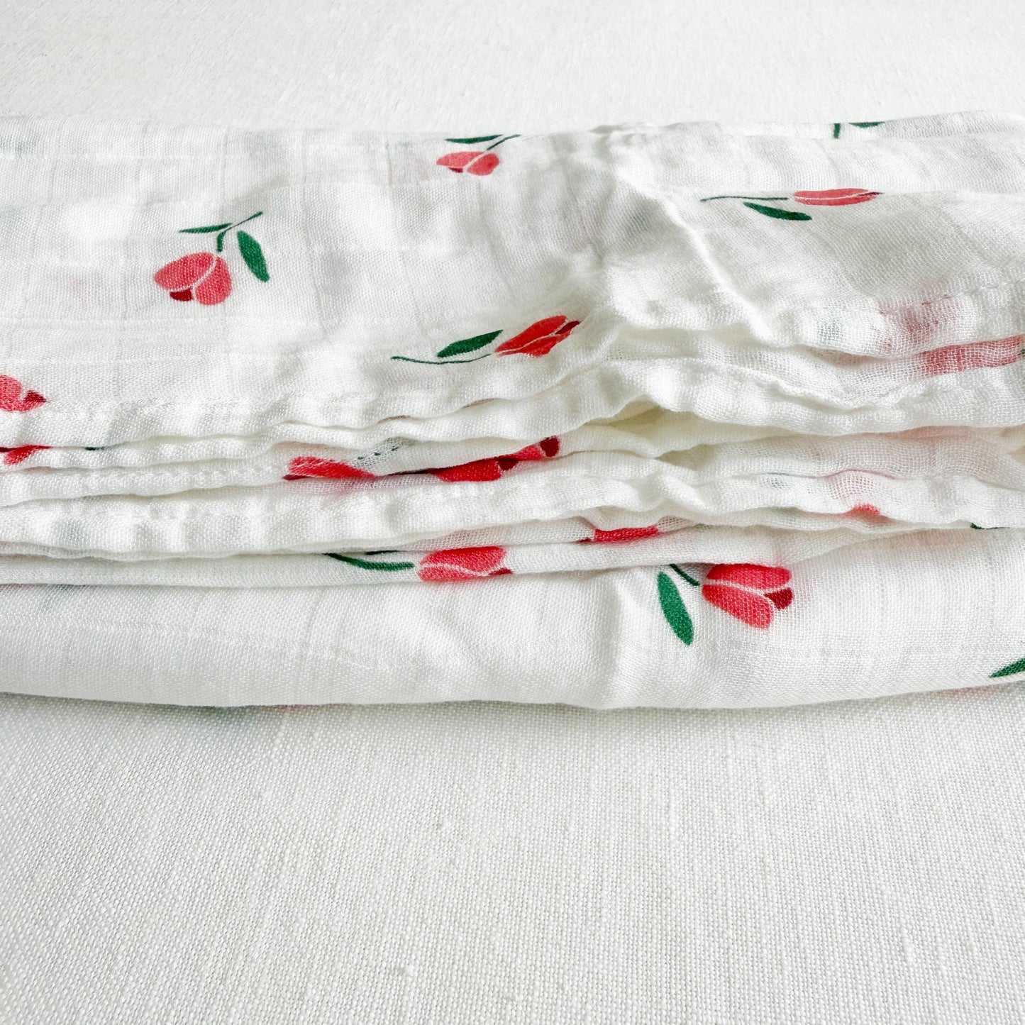 Bamboo Muslin Swaddle Blanket (Tulip)