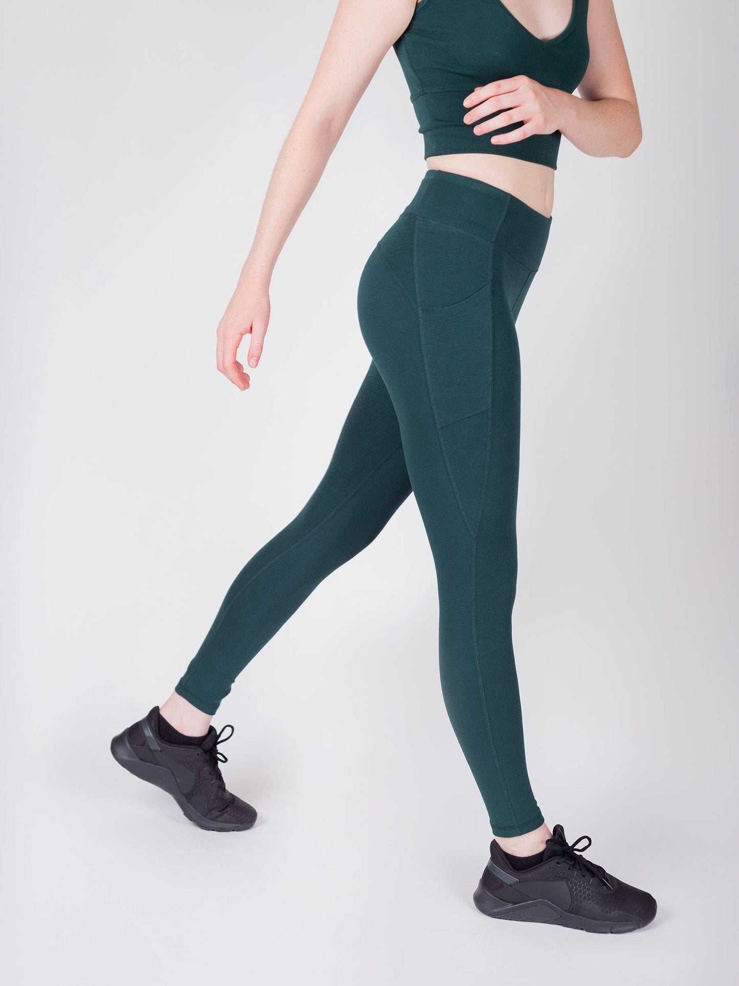 Organic Leggings in Monstera