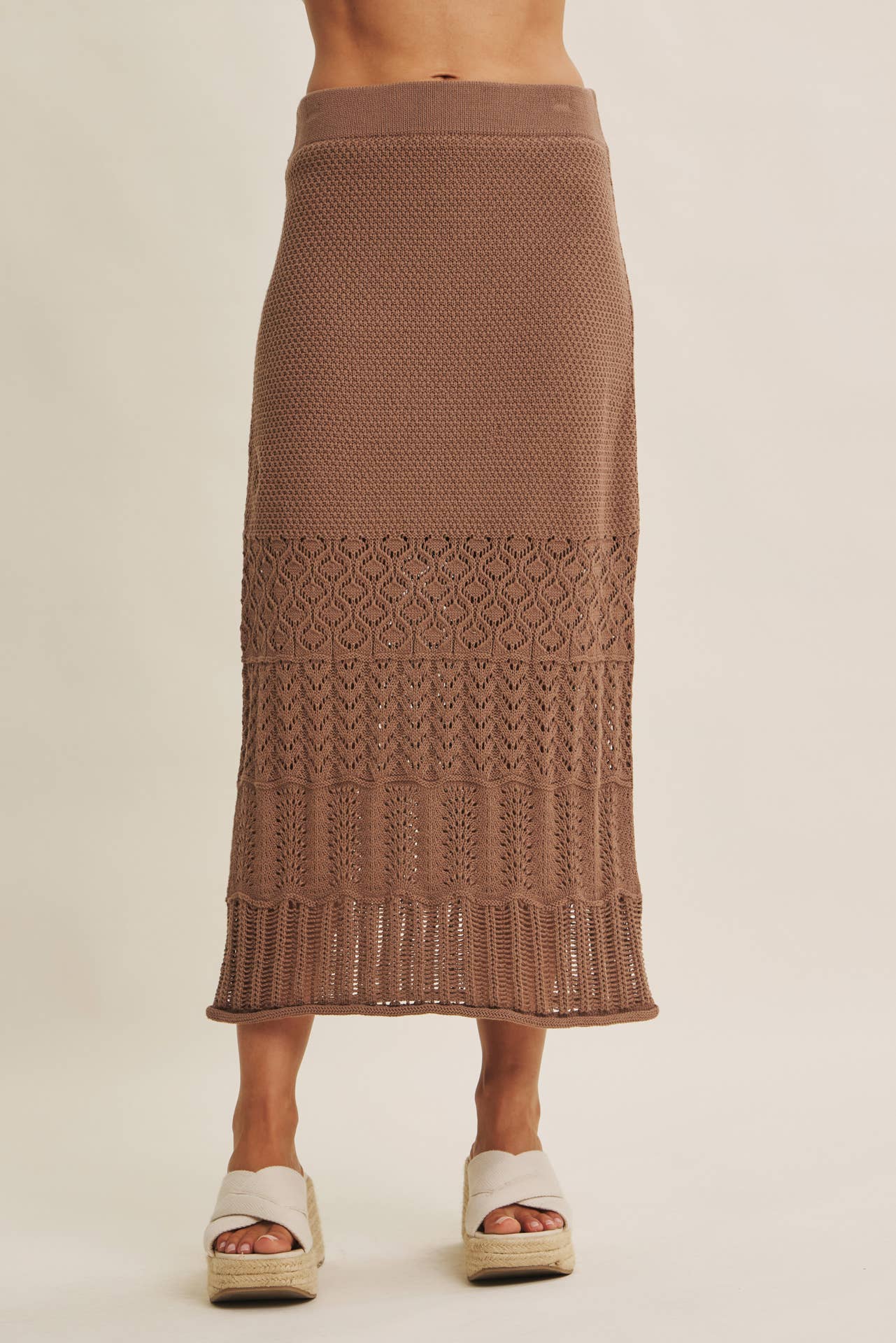 Ophelia Knit Skirt in Mocha