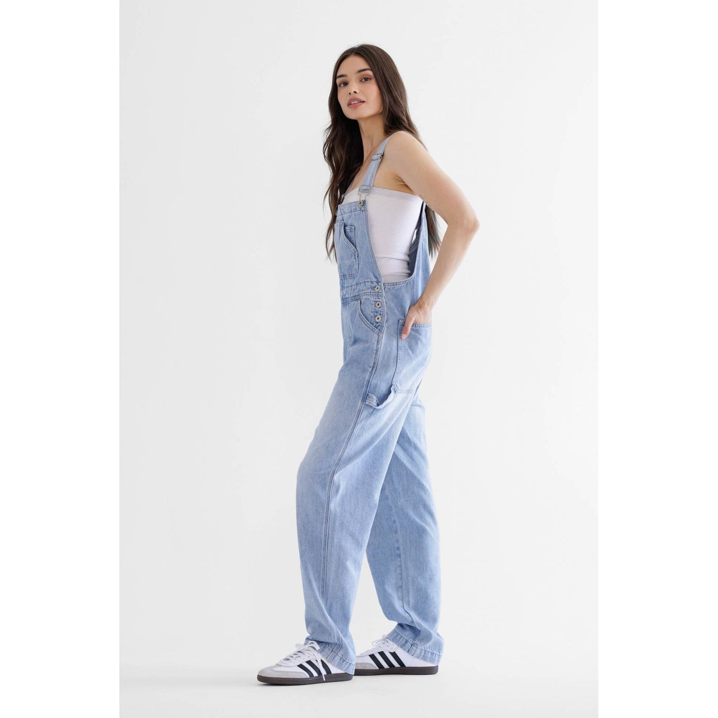 Super High Utility Jumpsuit – Capri Blue by Mica Denim