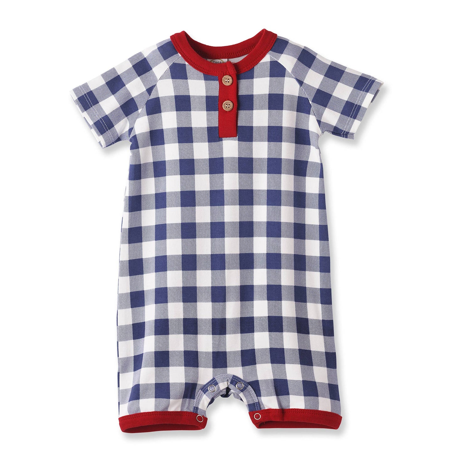 Picnic Plaid Bamboo Romper for Baby Boys