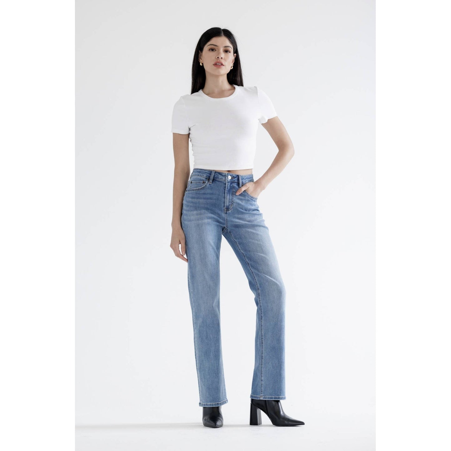 High Rise Straight Leg by Mica Denim