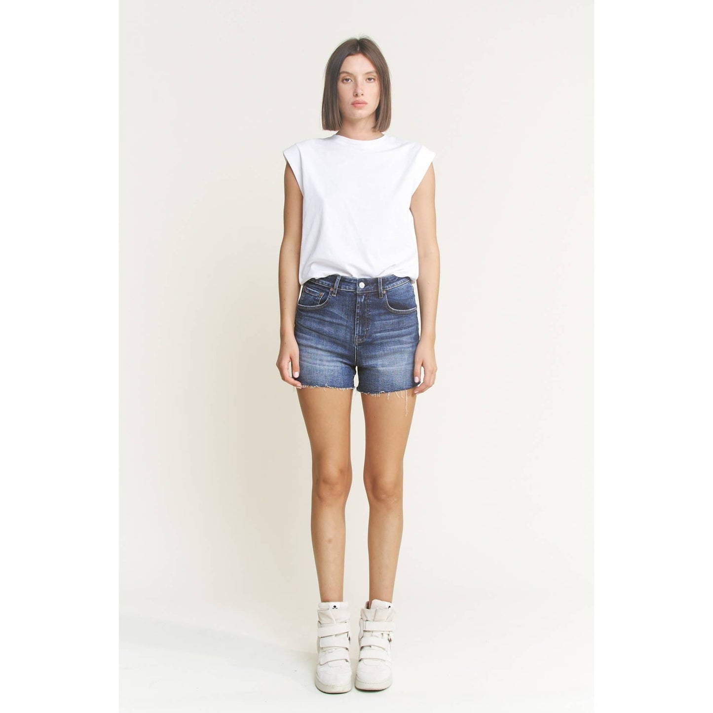 High Rise Shorts by Mica Denim