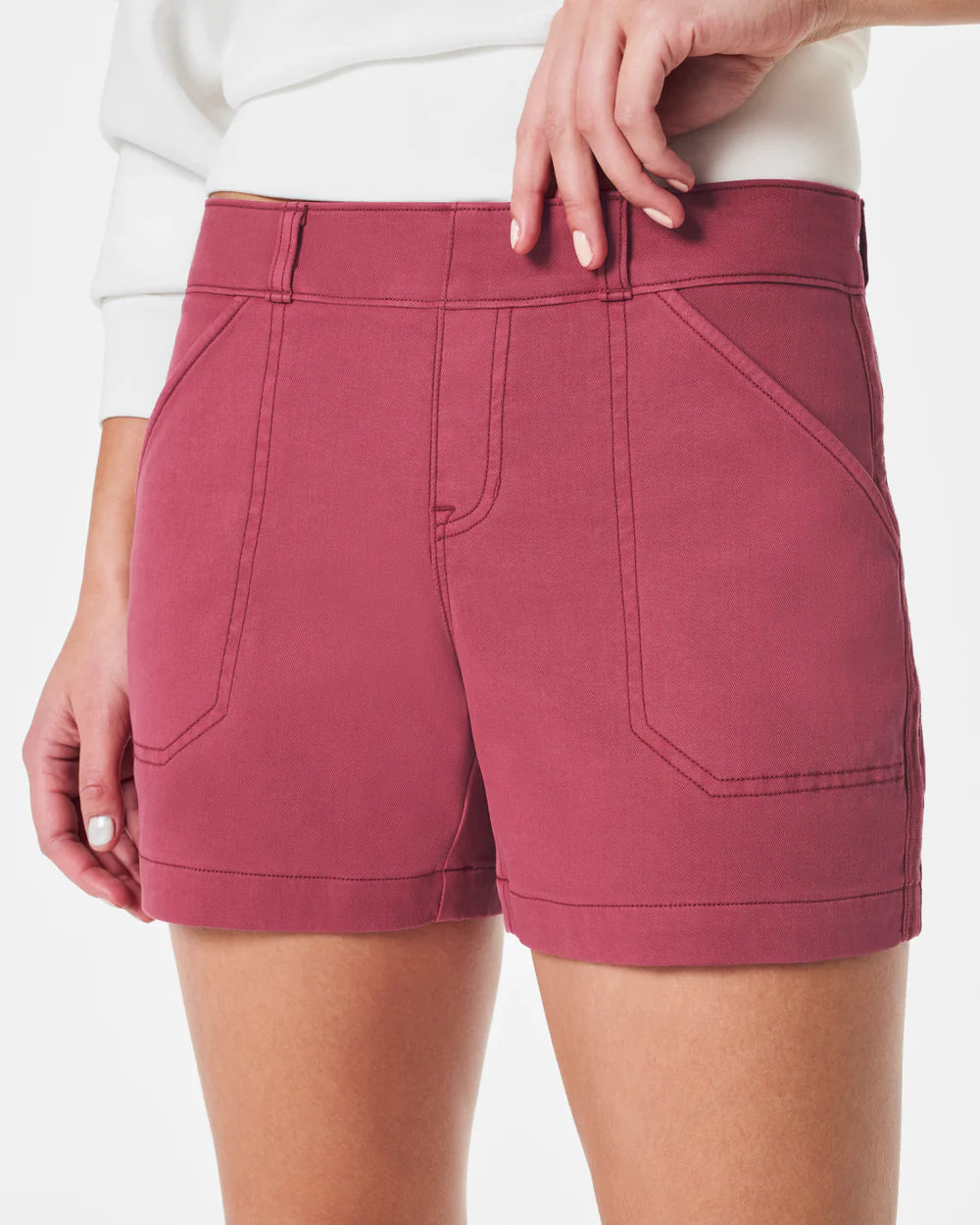 Spanx Stretch Twill Shorts, 4" in Wild Rose – Willow and Bright