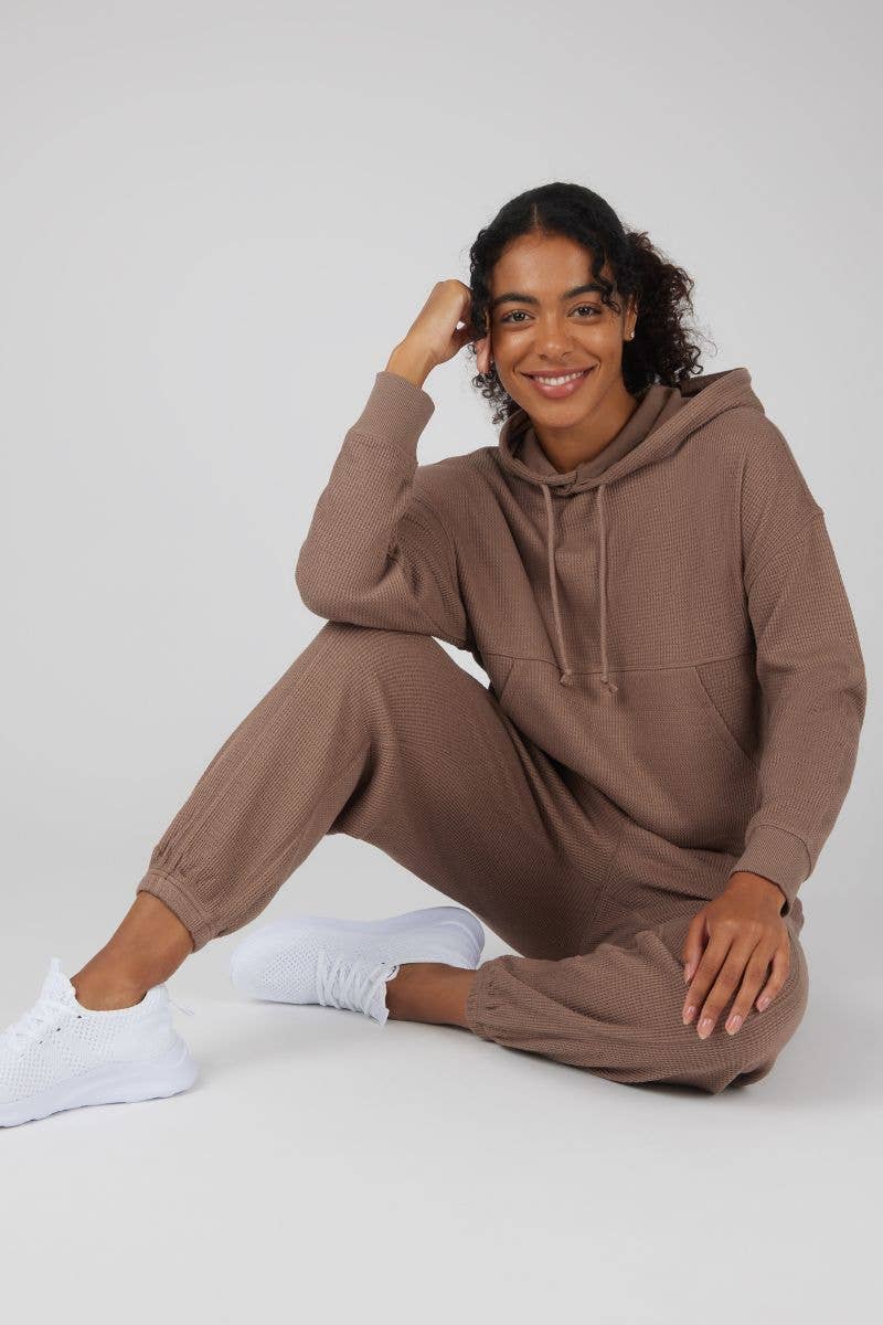 Brushed Inside Waffle Pullover Hoodie in Leafless Tree by 90 Degree by Reflex