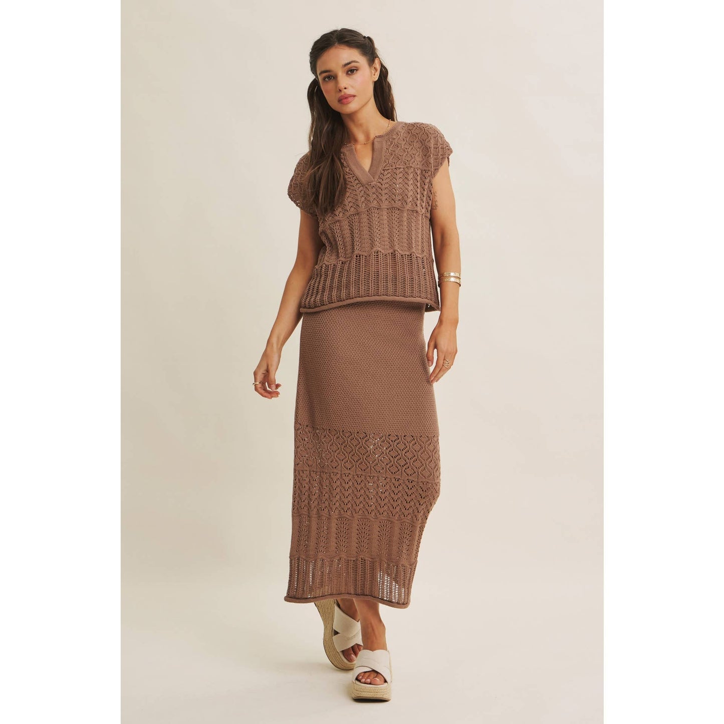 Ophelia Knit Skirt in Mocha